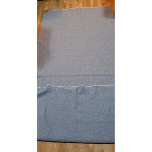 Vintage Lightweight Blue Wool Blanket Shabby Chic Cottage Decor 80 x 86 READ